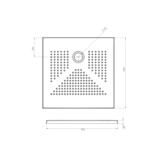 Piatto doccia antiscivolo 90x90 cm 3 cm