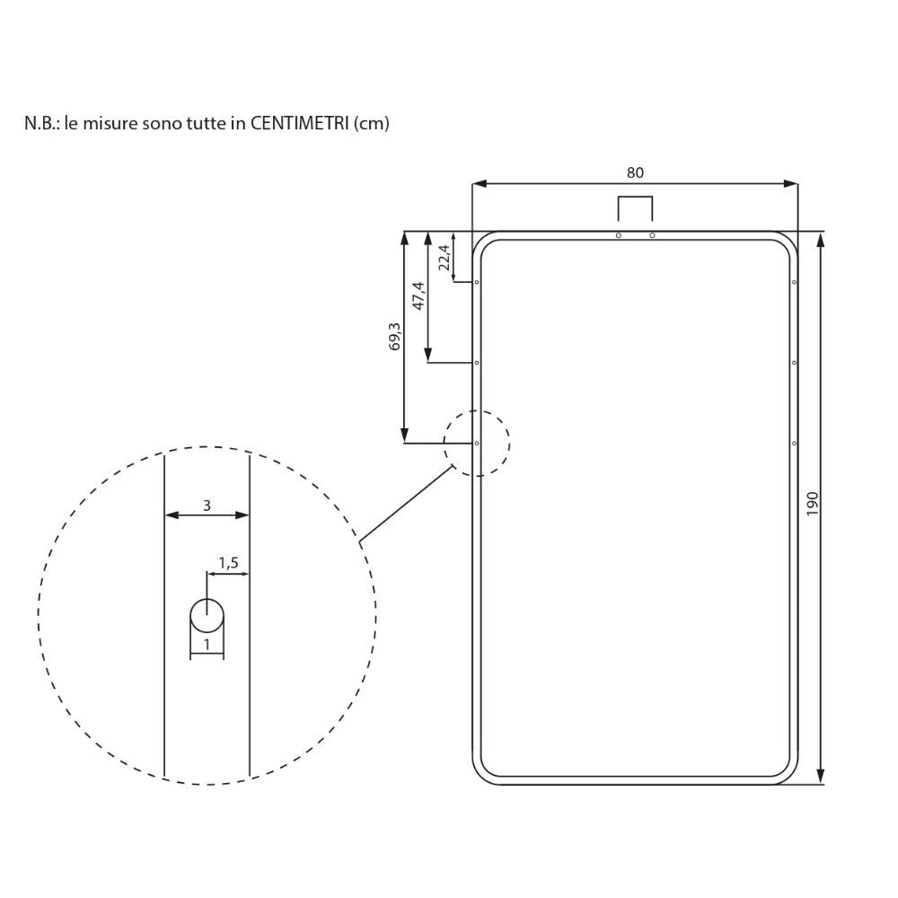 Rete a doghe 80x190