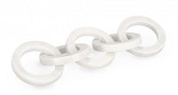 2x Decorazione Kandy catena 36,25x10x10h marmo bianco
