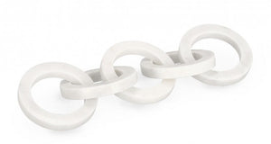 2x Decorazione Kandy catena 36,25x10x10h marmo bianco