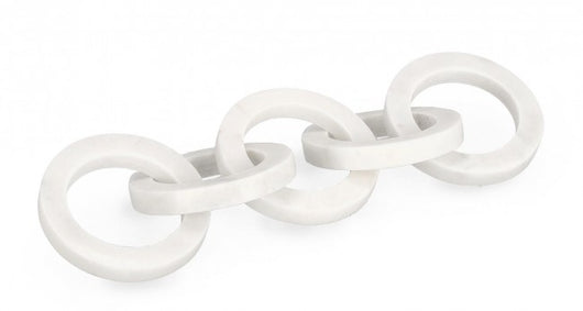 2x Decorazione Kandy catena 36,25x10x10h marmo bianco