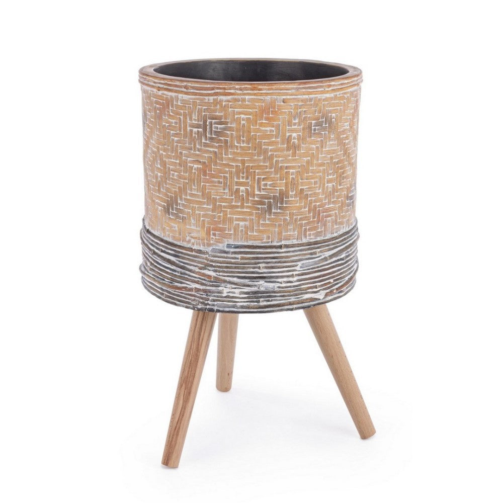 Vaso Dakar treppiede Magnesia 39h cm