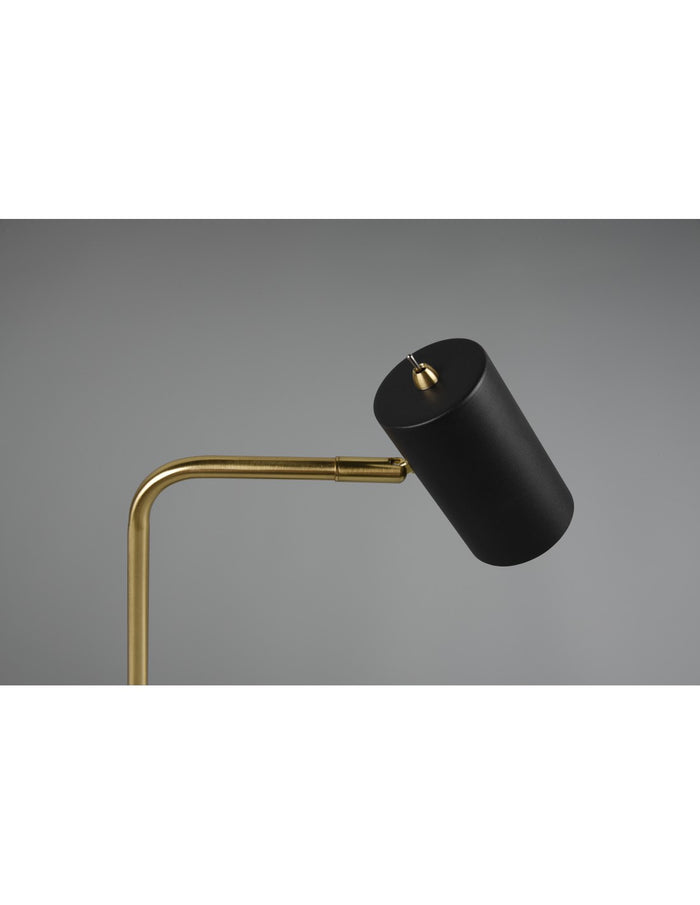 Lampada Da Tavolo Marley Ottone E Spot Nero H45 Trio Lighting