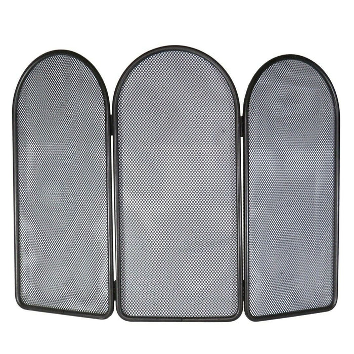 Parascintille curvo 70x50 h in ferro battuto