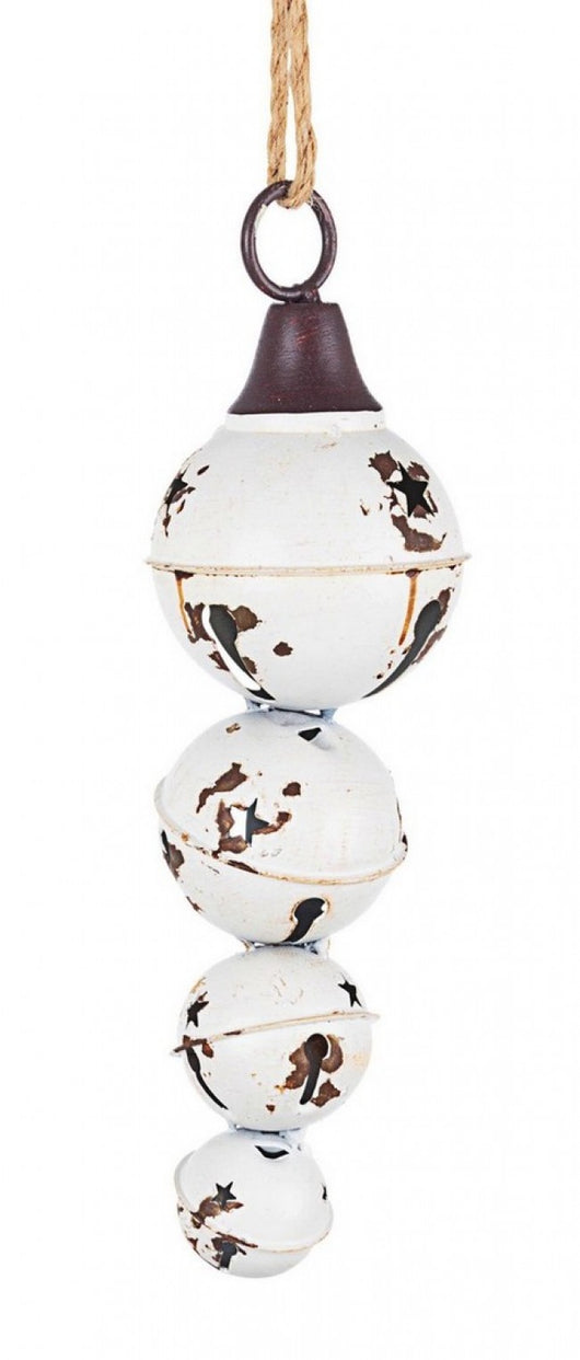 8x Pendaglio 4F Bell Met Bianco