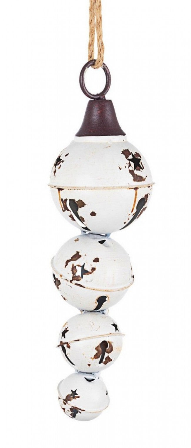 8x Pendaglio 4F Bell Met Bianco