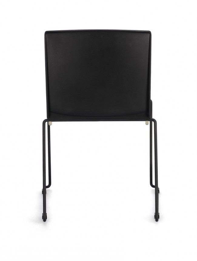 4x Sedia nera 43.5x50x79 cm