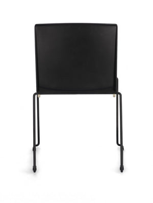 4x Sedia nera 43.5x50x79 cm