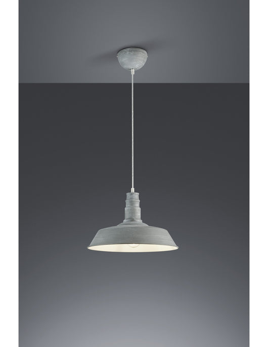 Sospensione Pagoda Will 1xE27 Effetto Cemento Ø36 cm Trio Lighting