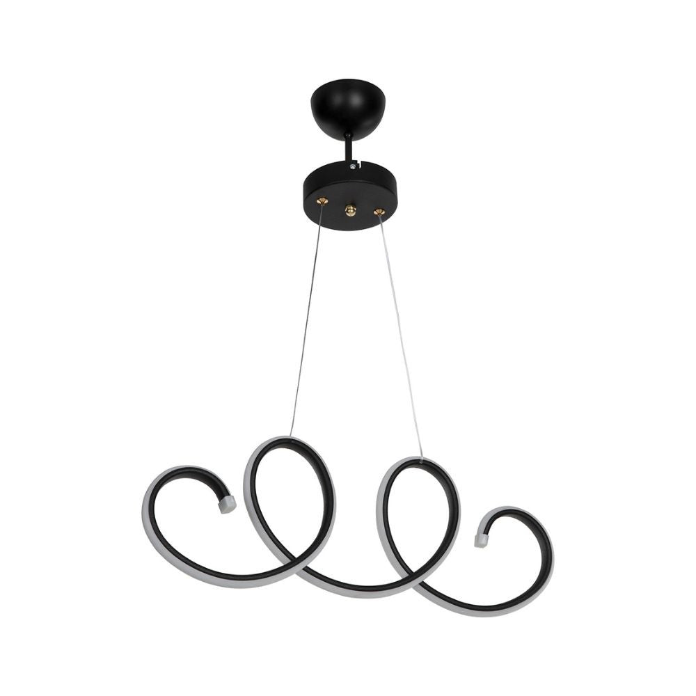 Lampada a sospensione LED Afra forma spirale nera MDL4441 EFFEZ