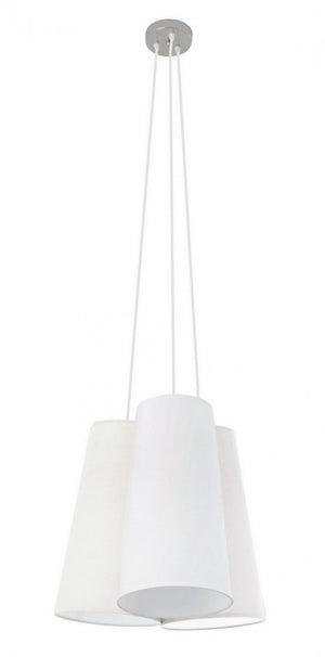 2x Lampadario bianco 22x22x40h in metallo