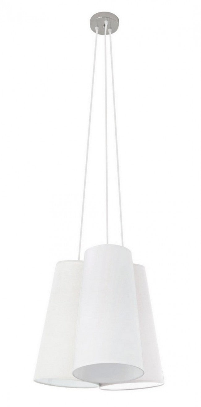 2x Lampadario bianco 22x22x40h in metallo