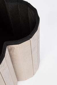 4x Pouf beige 40x40x40 in velluto