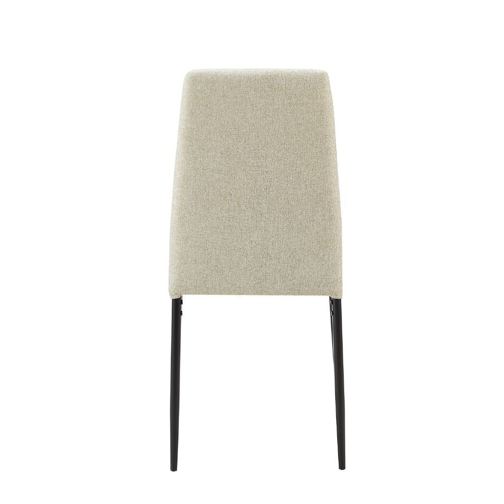 4X Sedia da pranzo Adara in tessuto beige H89xL63.5xP44
