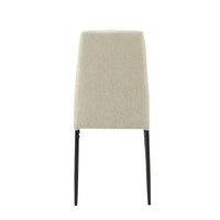 4X Sedia da pranzo Adara in tessuto beige H89xL63.5xP44