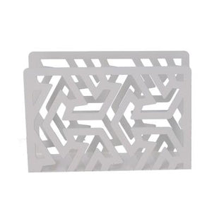 Portatovaglioli metallo frecce bianco rettangolare cm 14