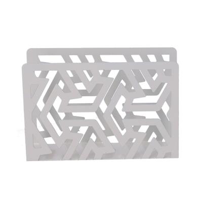 Portatovaglioli metallo frecce bianco rettangolare cm 14