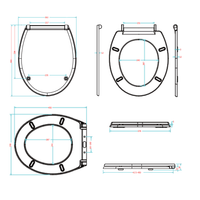 Sedile wc universale in duroplast