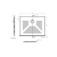 Piatto doccia ceramica 70x90 nero opaco