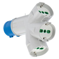 Adattatore industriale triplex 16A 200-250V