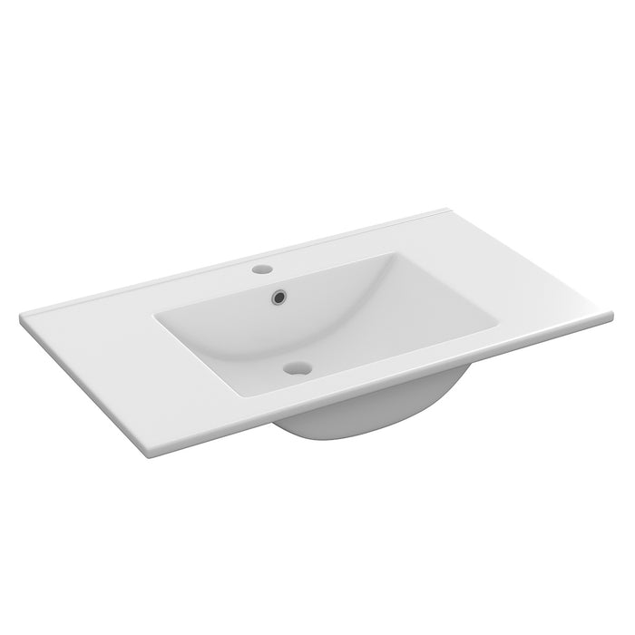 Lavabo Consolle In Ceramica bianco cm 80x45
