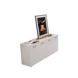 Mobile multiuso da soggiorno Bianco in legno nobilitato 180x80x45 cm