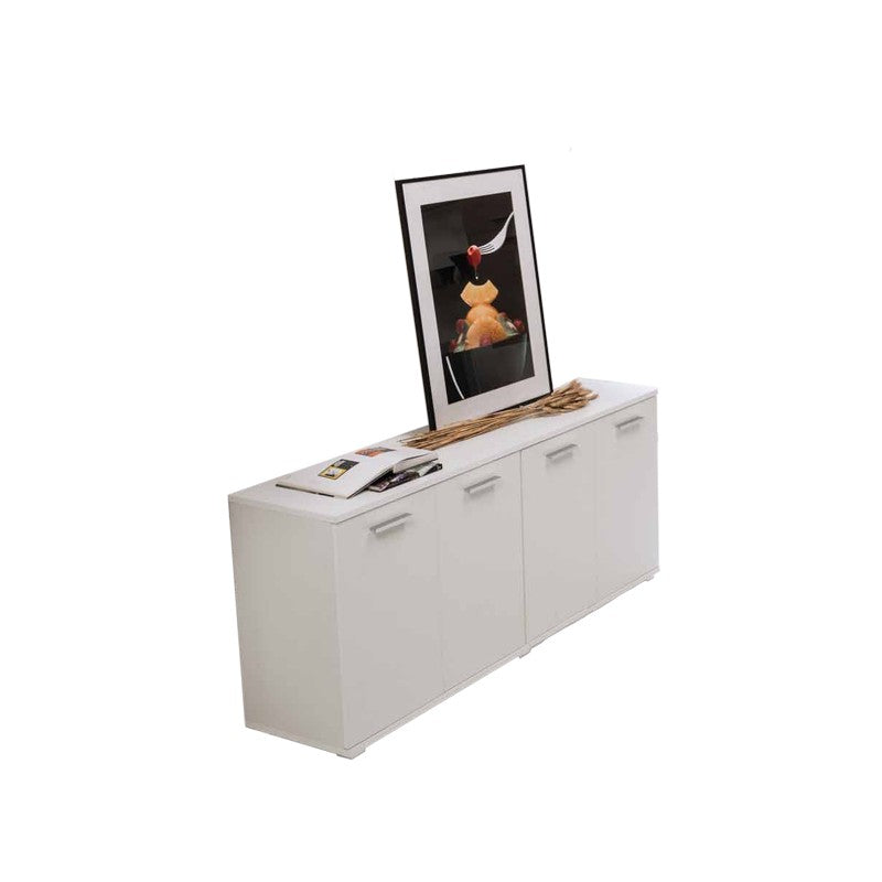Mobile multiuso da soggiorno Bianco in legno nobilitato 180x80x45 cm