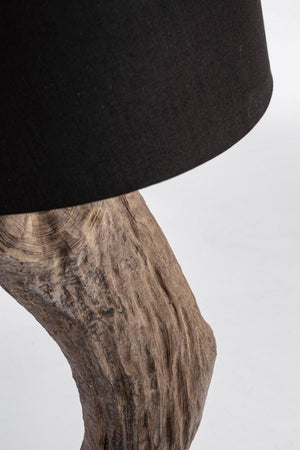 Lampada da terra kleta nero D.55x120h in legno