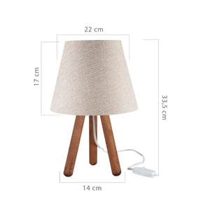 Lampada da tavolo 22x33,5 cm noce beige