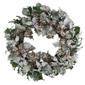 Coroncina con pungitopo oro cm36h50