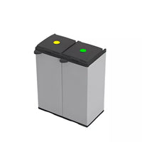 Mobile Pattumiera Raccolta Differenziata con Doppia Apertura - 80/110 lt - 68x39,5x85 cm