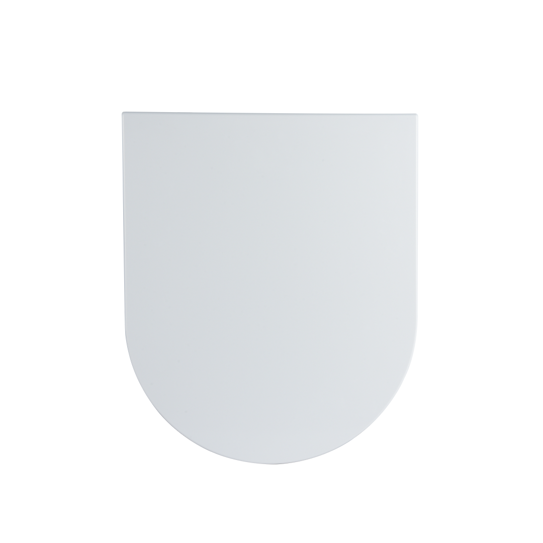 Copriwater forma D compatibile bianco lucido