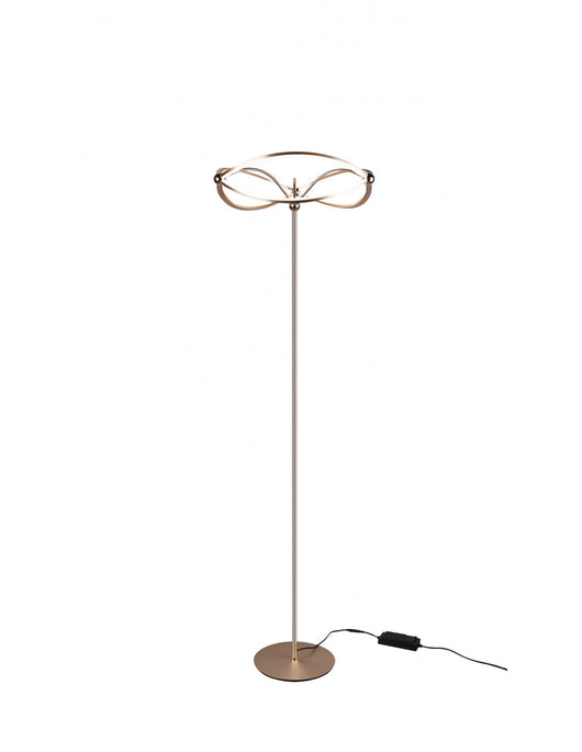 Piantana Charivari Diffusore Fiocco Led Dimmer Ottone Trio Lighting