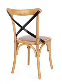 Sedia cross metal naturale 50.5x52x87