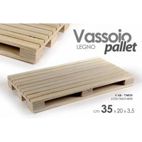 24x Vassoio in legno mini pallet 35 x 20 x 3.5 h