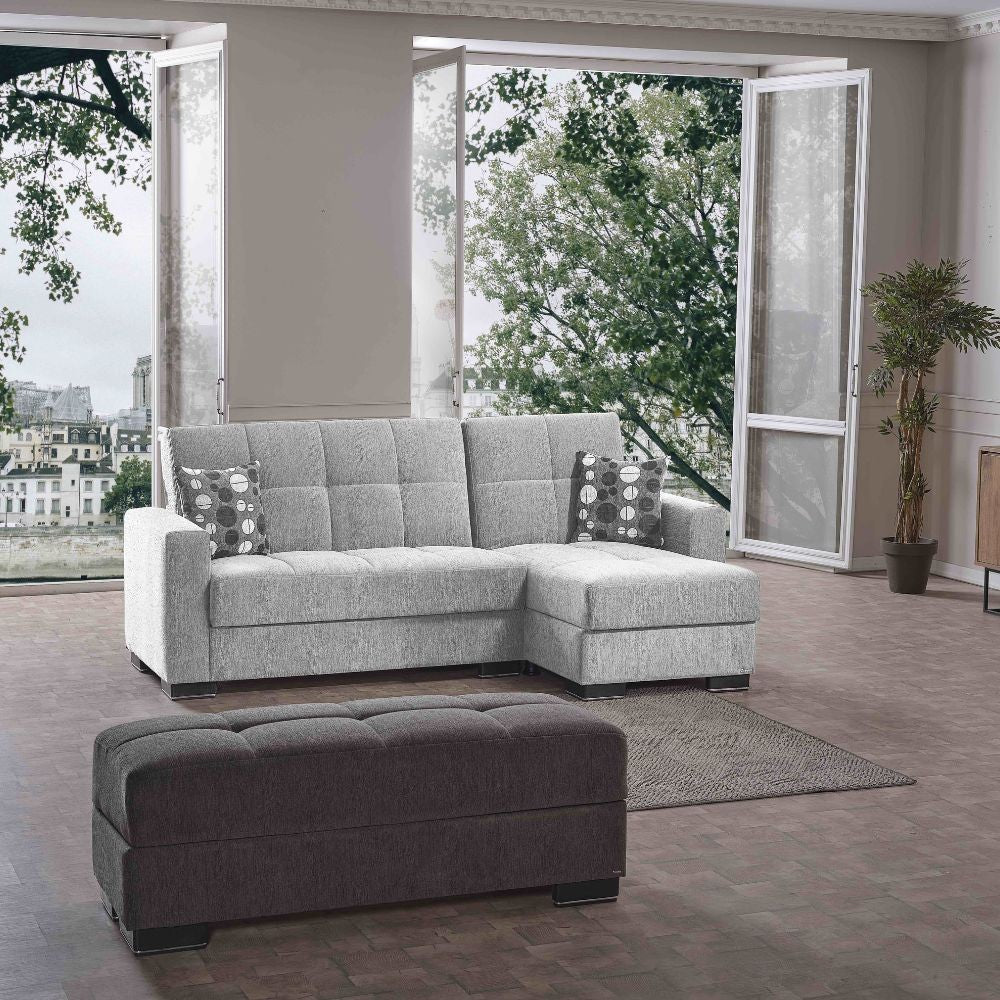 Divano letto con penisola 240x107x99 cm