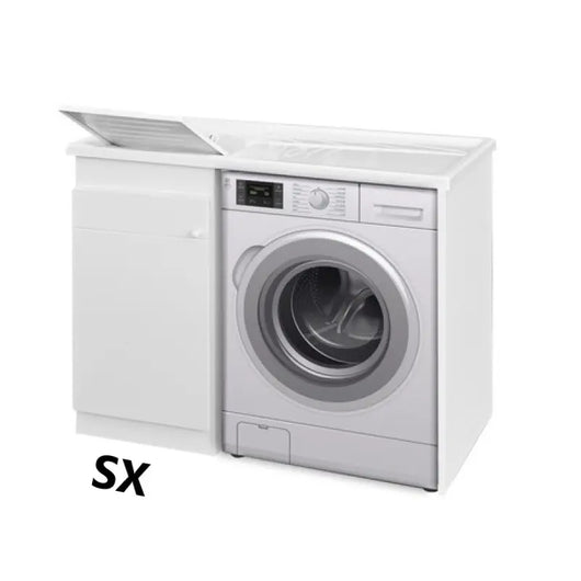 Lavatoio + Coprilavatrice Vasca SX In Resina 60x107x90 cm