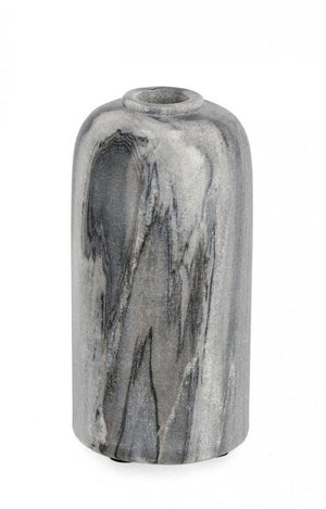 4x Vaso in marmo grigio D.7,5x15h