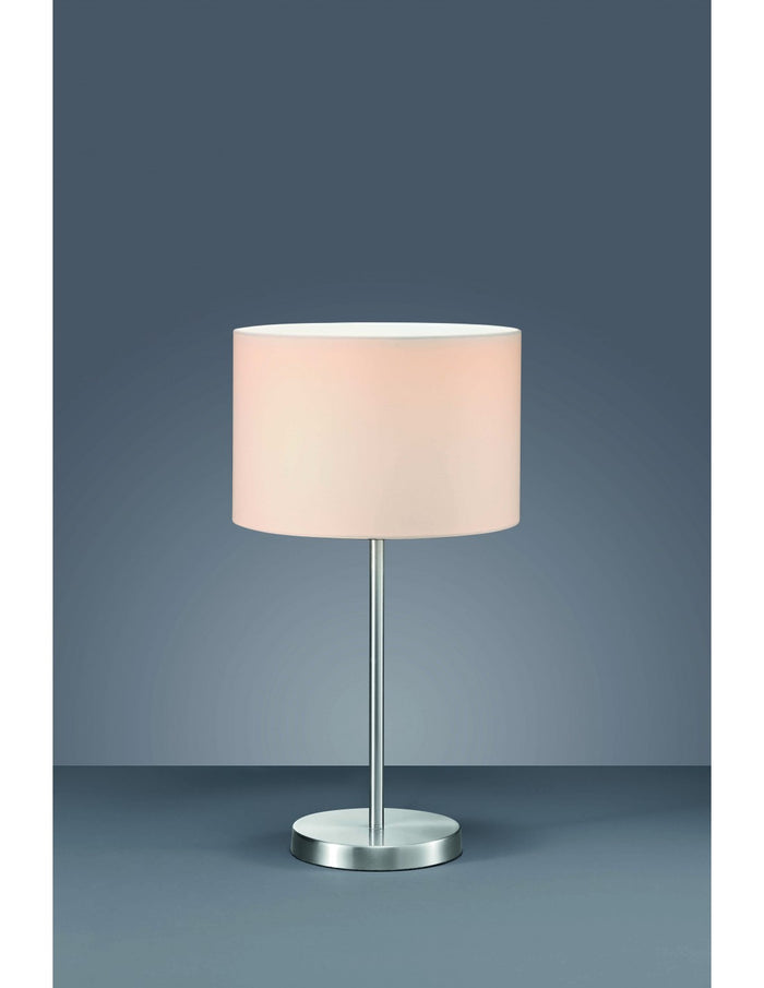 Lampada da Tavolo Hotel Metallo Paralume Bianco Ø30 cm Trio Lighting