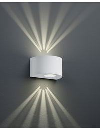 Applique Doppio Fascio Led Rosario Bianco H15 cm IP44 Trio Lighting