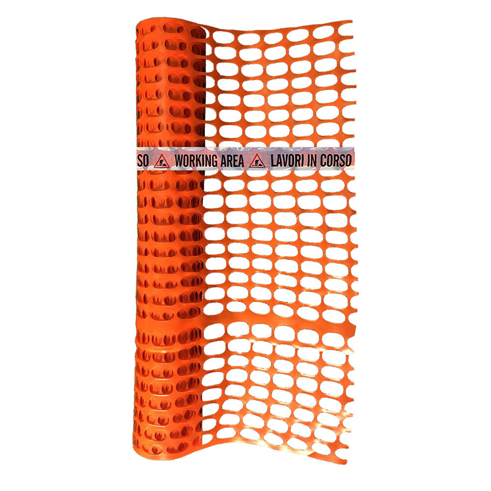 Rete delimitazione cantiere 1x50 mt arancio