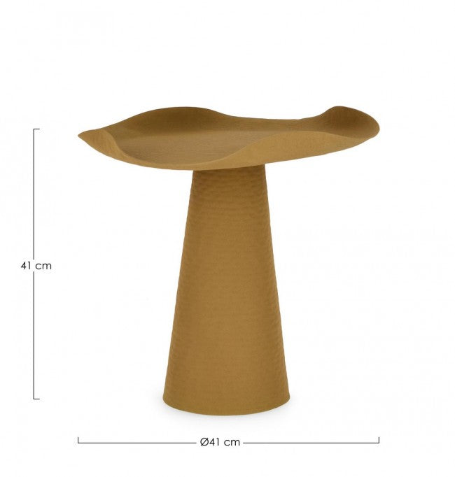 Tavolino lalita senape D.41 x 41h in metallo