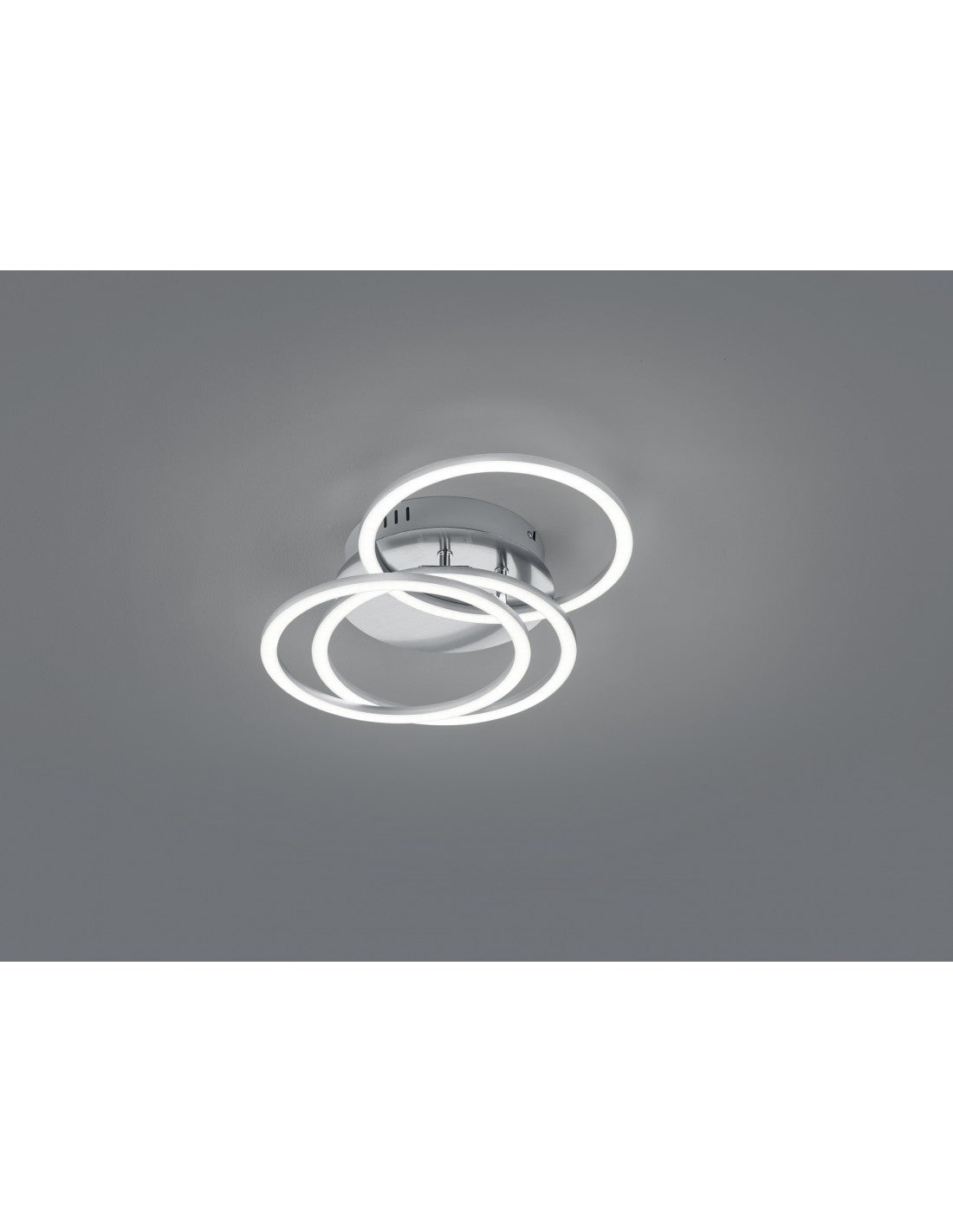 Plafoniera 3 Anelli Orientabili Led Dimmer Circle Nichel Trio Lighting