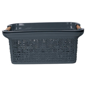 Cassetto plastica grigio rettangolare cm 53x34h24