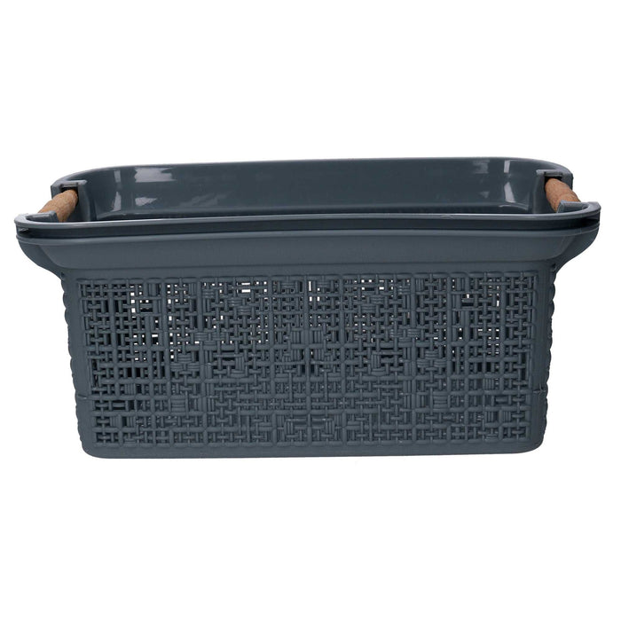 Cassetto plastica grigio rettangolare cm 53x34h24