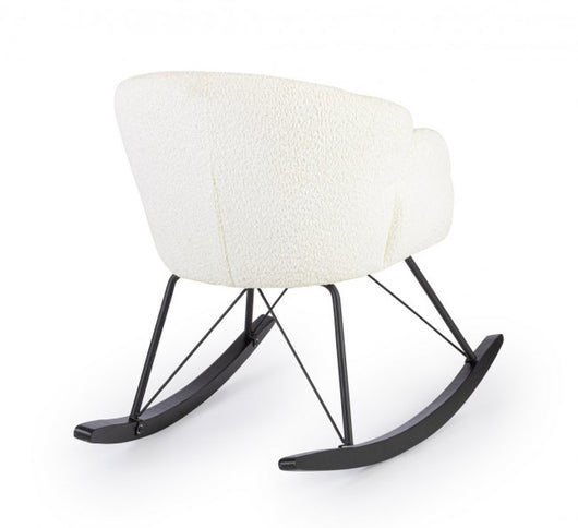 Poltrona dondolo bianca 86x62x72