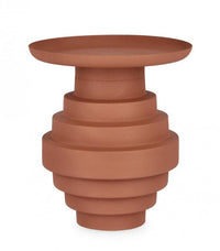 Tavolino Amba terracotta D.35.5 x 40h in acciaio