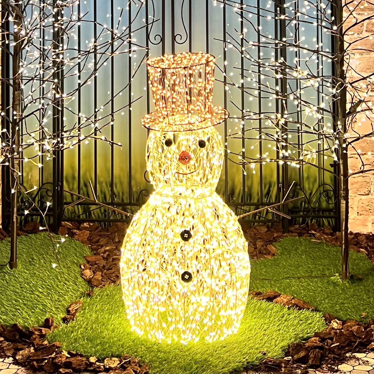 Pupazzo di neve 3D H70cm con MicroLED