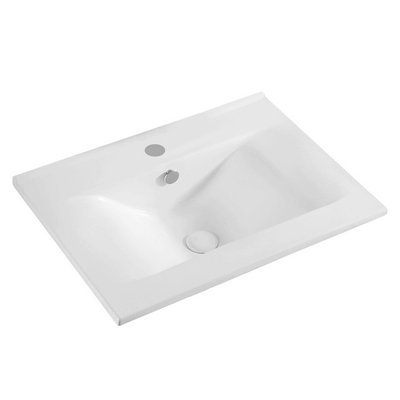 Lavabo sottopiano con rubinetto - 62x46 cm, bianco