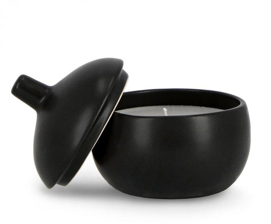 3x Coperchio canister nero D.14x14h in ceramica